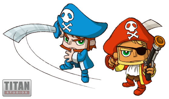 ¡Arrrrr! Estos piratas se verían bien en el mapa del barco.